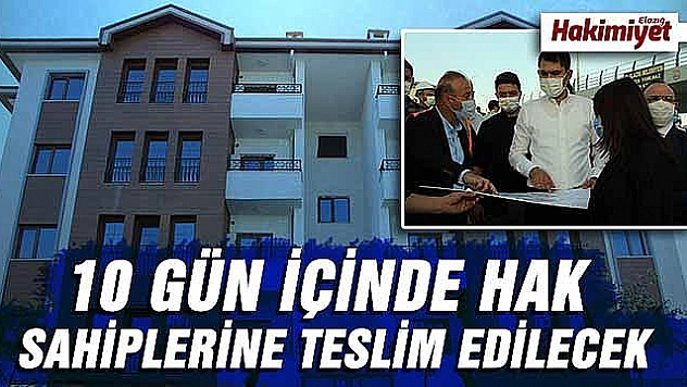 Bakan Kurum, 10 gün sonra hak sahiplerine verilecek konutları inceledi 