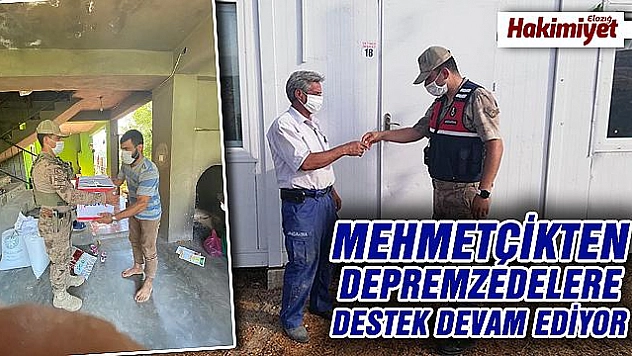 Mehmetçiğin depremzedelere desteği sürüyor
