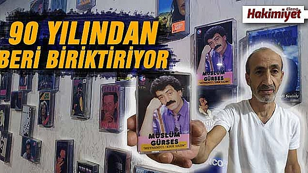 Nostalji kasetler, iş yerine hem sergi hem de dekor oldu