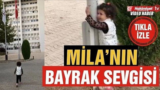 2,5 yaşındaki Mila'nın duygulandıran bayrak sevgisi