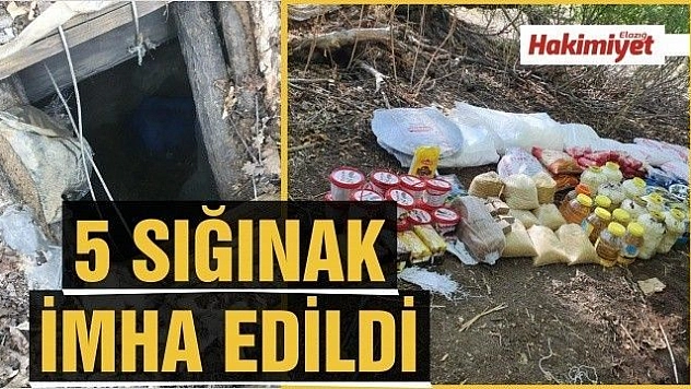 5 sığınak imha edildi