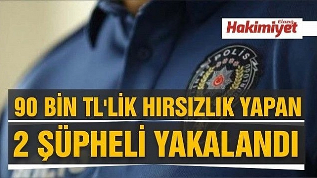 Elazığ'da 90 bin TL'lik hırsızlık yapan 2 şüpheli yakalandı