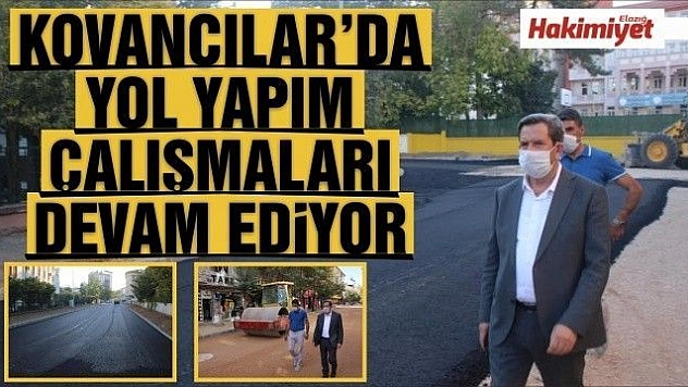 Kovancılar Belediyesi Yol Yapım Çalışmalarını sürdürüyor