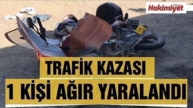 Motosiklet, otobüse çarptı: 1 ağır yaralı
