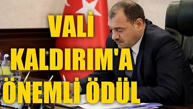 VALİ KALDIRM'A 'ESNAF DOSTU' ÖDÜLÜ