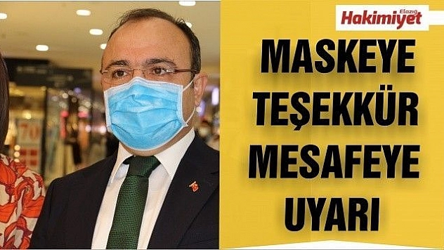Vali Yırık, maske için teşekkür etti, sosyal mesafe için uyardı