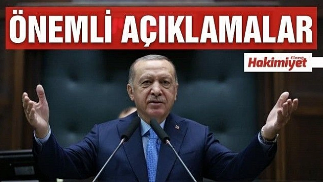 CUHURBAŞKANI ERDOĞAN'DAN ÖNEMLİ AÇIKLAMALAR