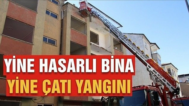 Elazığ'da çatı yangını büyümeden söndürüldü