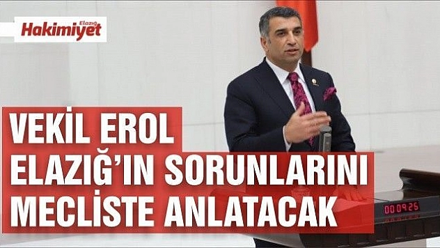 Gürsel Erol, Elazığ'ın sorunlarını mecliste konuşacak