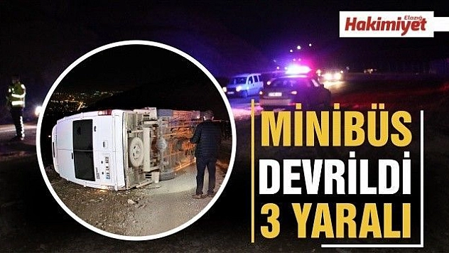 Minibüs devrildi: 3 yaralı