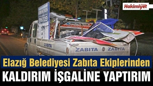 Zabıtadan Yol Kaldırım İşgali Yapan İşletmelere Yaptırım 