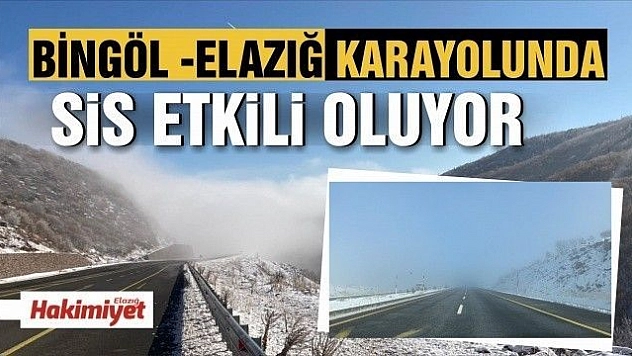 Bingöl -Elazığ karayolunda sis etkili oluyor