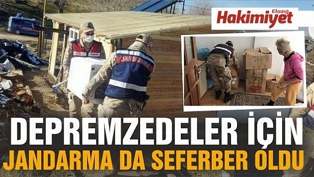 Depremzedeler için jandarma da seferber oldu