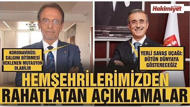 Elazığlı hemşehrilerimizden kamuoyunu rahatlatacak açıklamalar