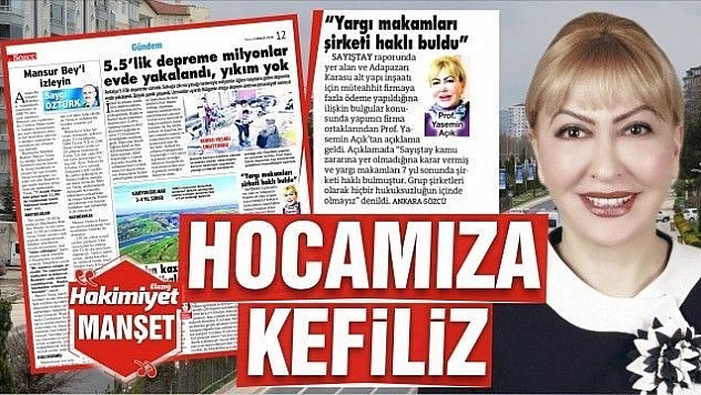 'HOCAMIZA KEFİLİZ' 