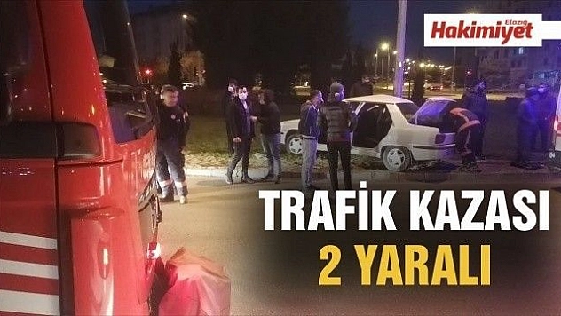 Otomobil aydınlatma direğine çarptı: 2 yaralı