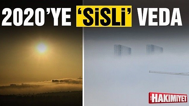 Elazığ'da sis yüksek yapıları içine aldı, görsel şölen oluşturdu