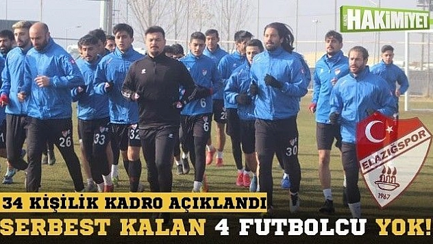 Elazığspor'da kamp kadrosu netleşti!