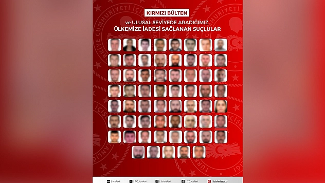 61 suçlu Yurt Dışından getirilerek Türkiye'ye iade edildi