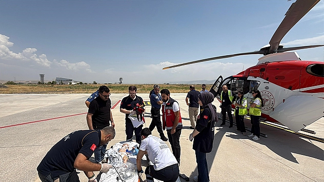 9 aylık bebek ambulans helikopterle Elazığ'a sevk edildi