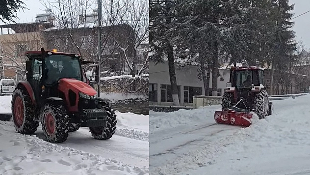 Ağın'da yoğun kar yağışına vatandaşlardan destek