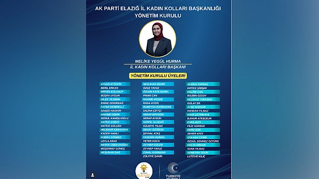 AK Parti Elazığ İl Kadın Kolları Yönetimi Açıklandı