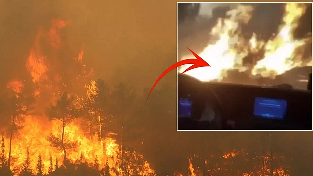 Alevlerin ortasında kalan ekiplerin zor anları: Allah'ım sen bize yardım et