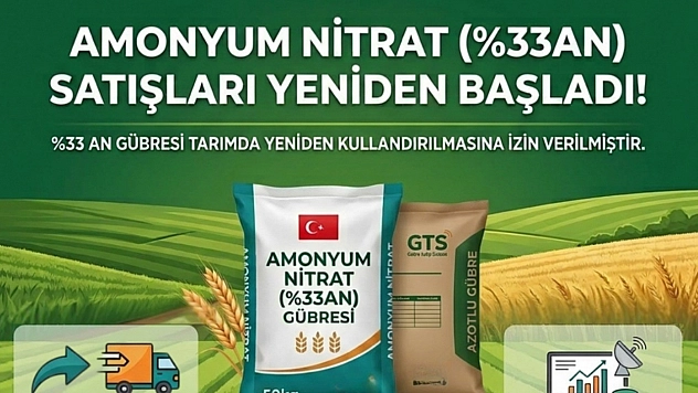 Amonyum Nitrat (%33 AN) gübresi yeniden satışta