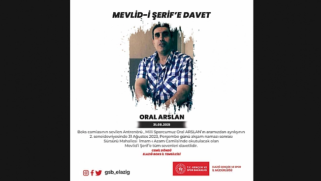 Arslan için mevlid programı düzenlenecek