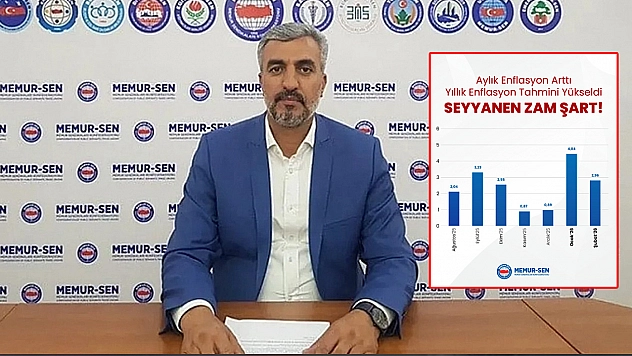 Aylık enflasyon yüzde 2,96 oldu: Memur-Sen'den seyyanen zam çağrısı