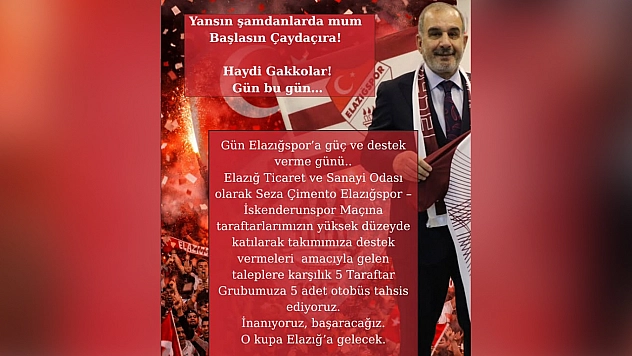 Başkan İdris Alan'dan Elazığspor'a destek çağrısı