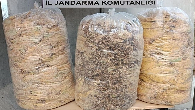 Bingöl'de 150 kilo yaprak tütün ele geçirildi