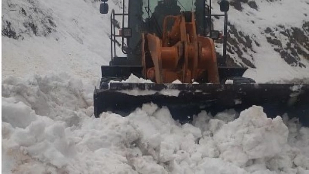Bingöl'de çığ düştü, kapanan yol kısa sürede açıldı