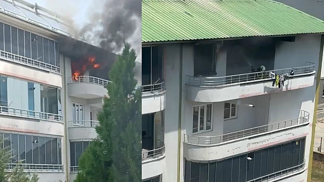 Bingöl'de korkutan apartman yangını