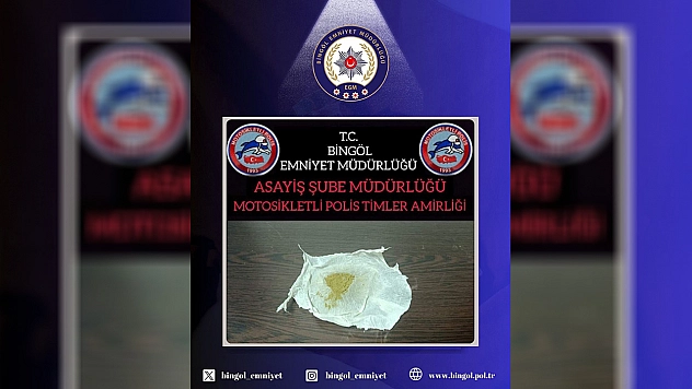 Bingöl'de uyuşturucu operasyonu