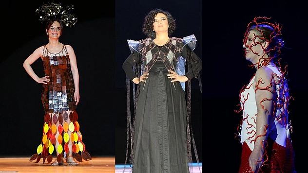 Camdan tasarlanan giysiler büyüledi