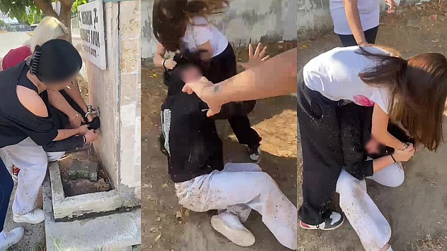 Dehşet anlar! Kız çocuğunu ıslatıp dövdüler