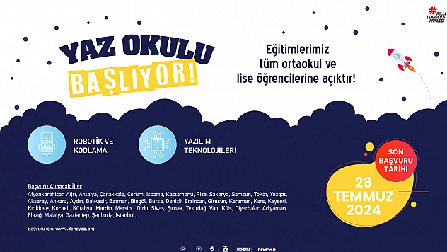 DENEYAP Yaz Okulu başvuruları başladı