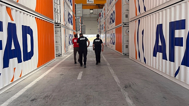 Elazığ AFAD lojistik deposunda inceleme