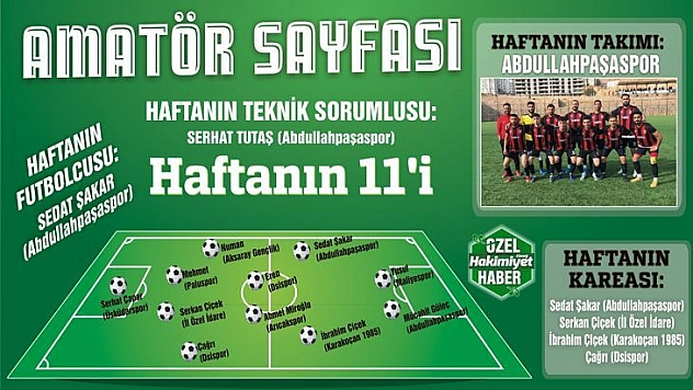 Elazığ amatöründe 'HAFTANIN ENLERİ'