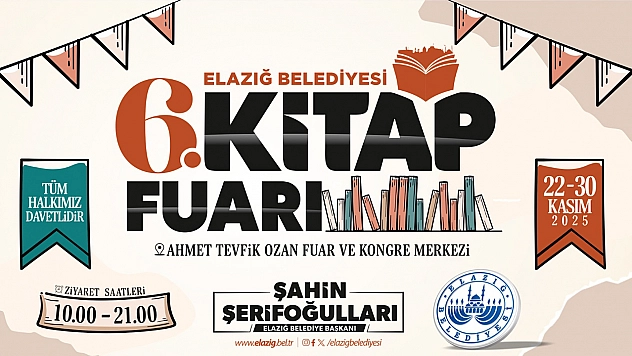 Elazığ Belediyesi 6. Kitap fuarı başlıyor
