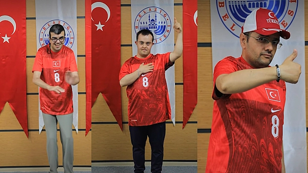 Elazığ Belediyesi Engelsiz Yaşam Merkezi'nden Milli Takım'a destek