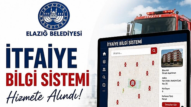 Elazığ Belediyesi'nden itfaiye bilgi sistemi uygulaması