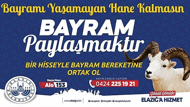 Elazığ Belediyesi'nden Kurban Bağış Kampanyasına Destek Çağrısı