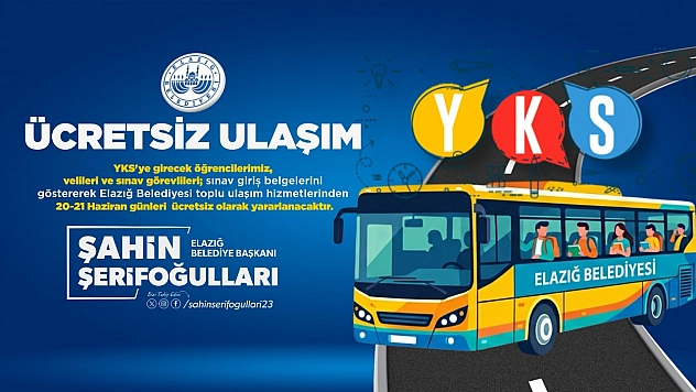 Elazığ Belediyesi'nden ücretsiz ulaşım desteği