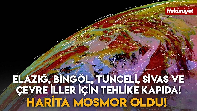 Elazığ, Bingöl, Tunceli, Sivas Ve Çevre İller İçin Tehlike Kapıda! Harita Mosmor Oldu!