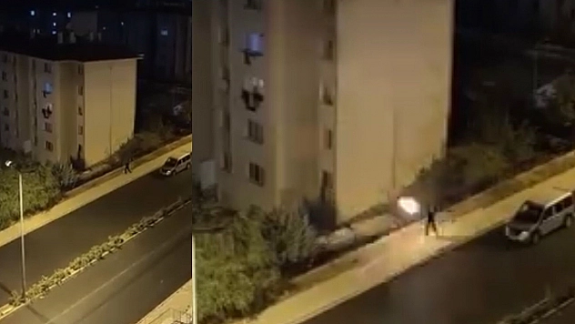 Elazığ'da 1 kişinin yaralandığı eve pompalı tüfekli saldırı anı kamerada