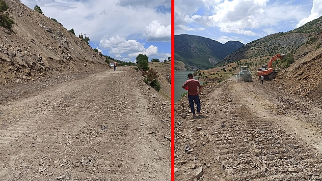 Elazığ'da 10 köyü bağlayacak dev yol projesinde çalışmalar başladı