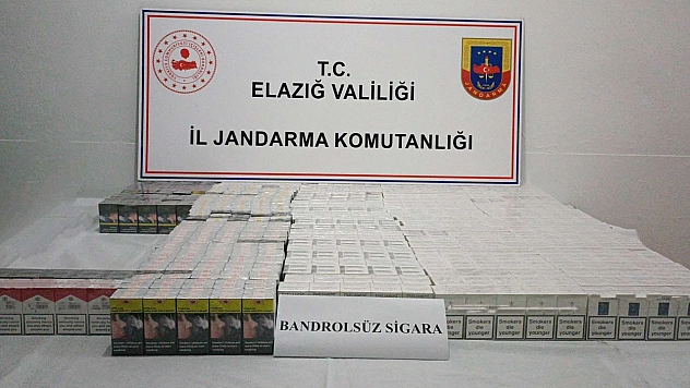 Elazığ'da 2 Bin 100 Paket Kaçak Sigara Ele Geçildi
