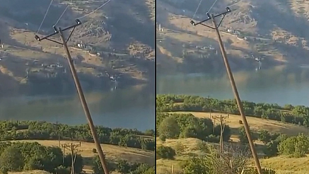 Elazığ'da 2 Yıldır Yan Yatan Elektrik Direkleri Tehlike Saçıyor